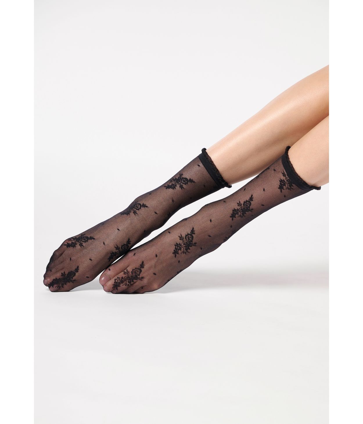 Oroblu Pretty lace Socks Black  OS