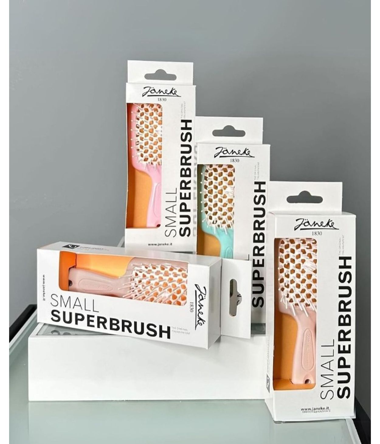 Janeke Hárbursti Ljósbleikur Lítill