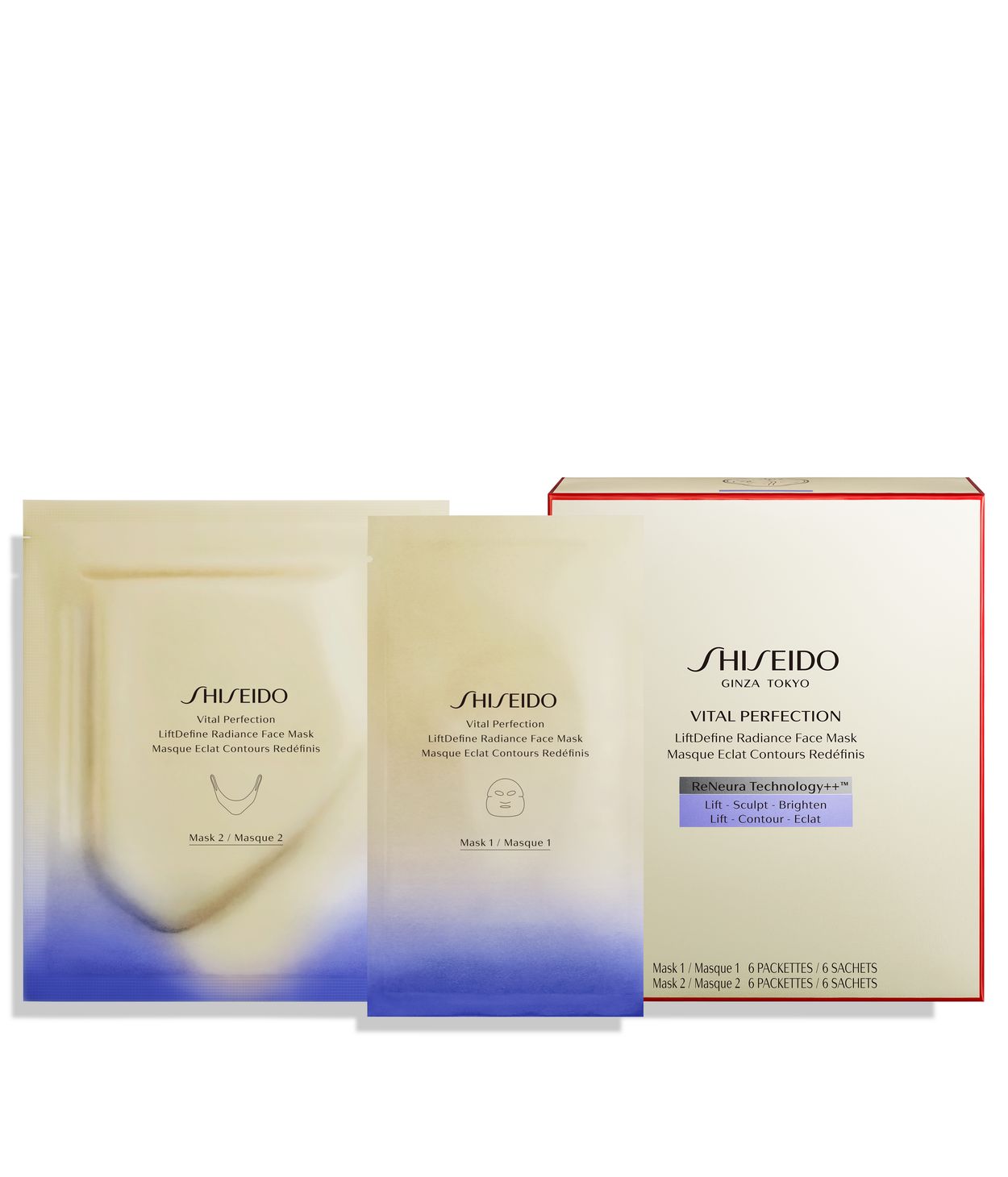 SHISEIDO Vital Perfection Radiance Face Mask 2x6pc