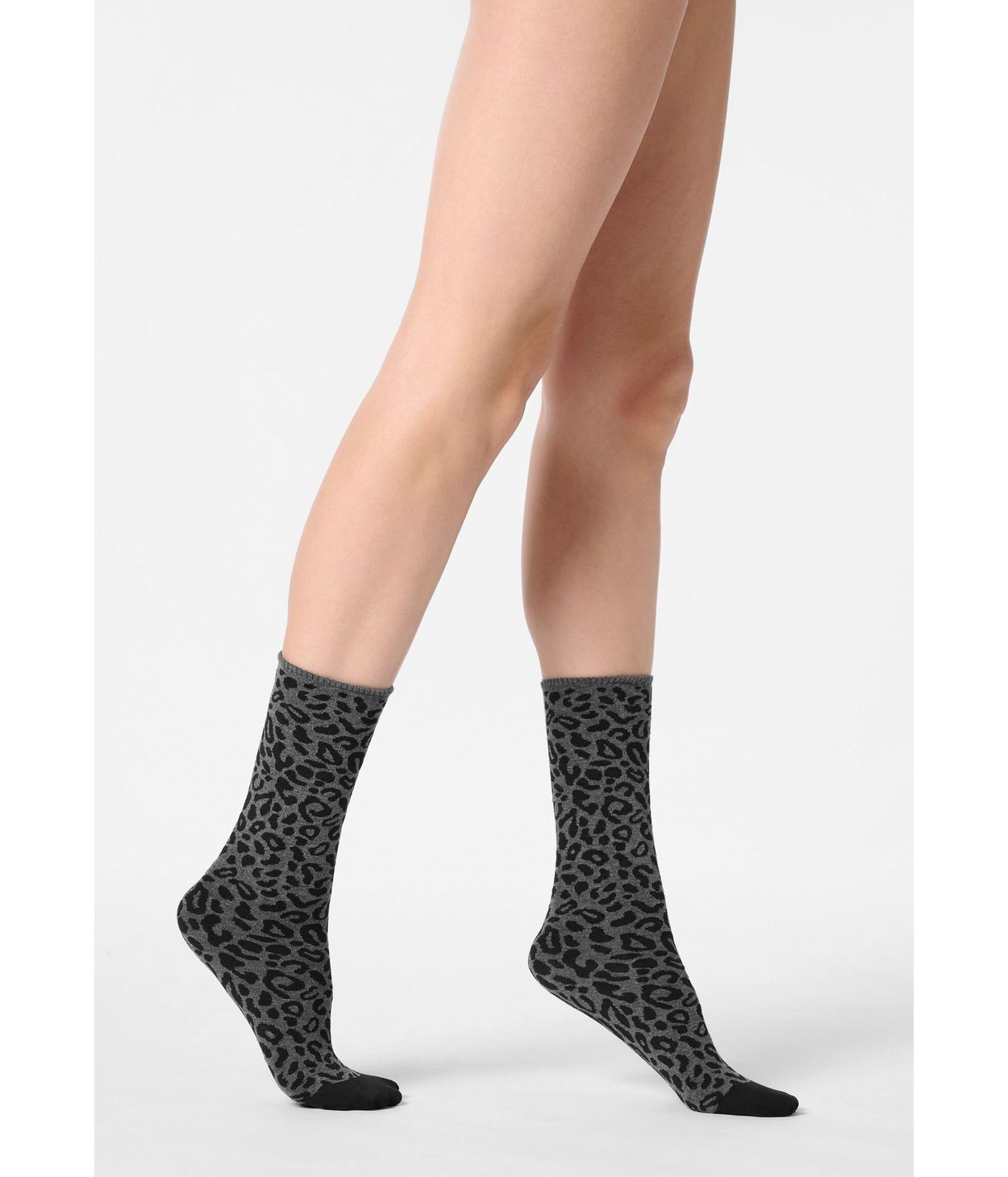 Oroblu Leopard Socks Grey melange  OS