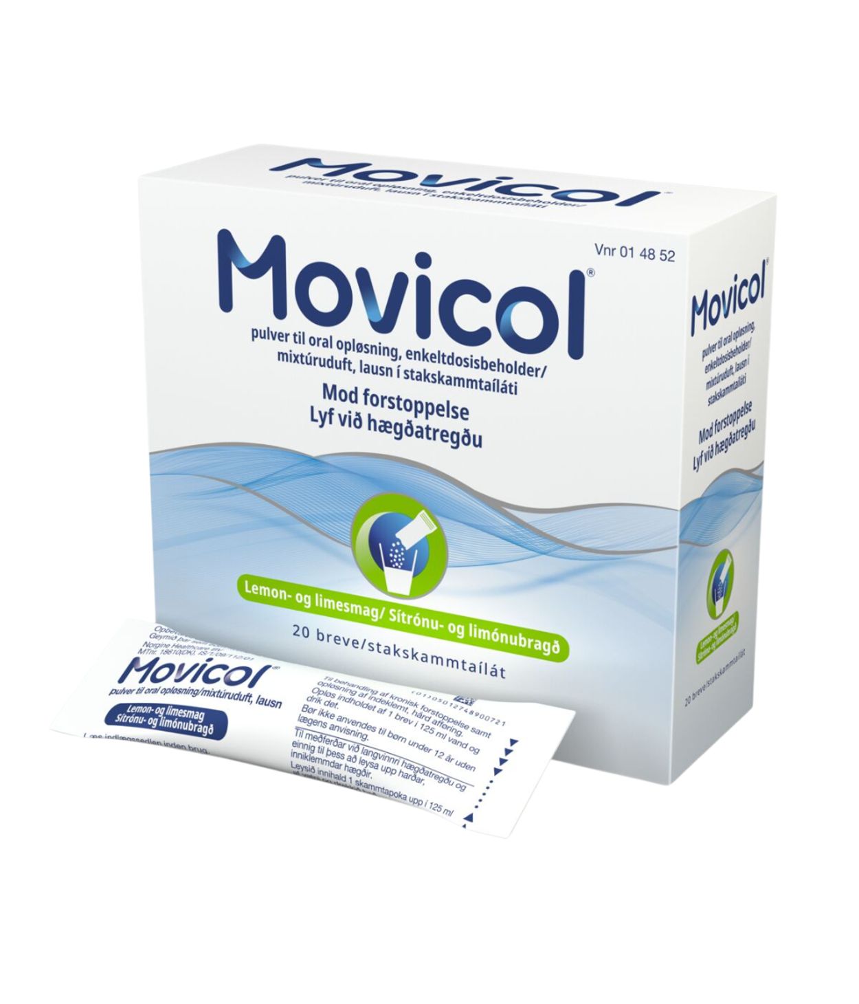Movicol+ mixtduft 13,80 g 20 pokar lausn