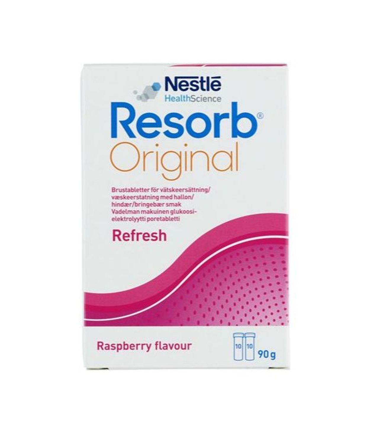 Resorb Hindberjabragð 20stk freyðitöflur