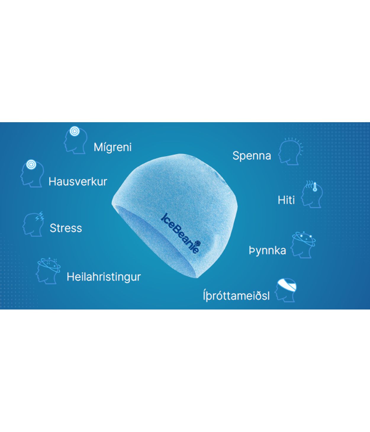 IceBeanie Kælihúfa Blá