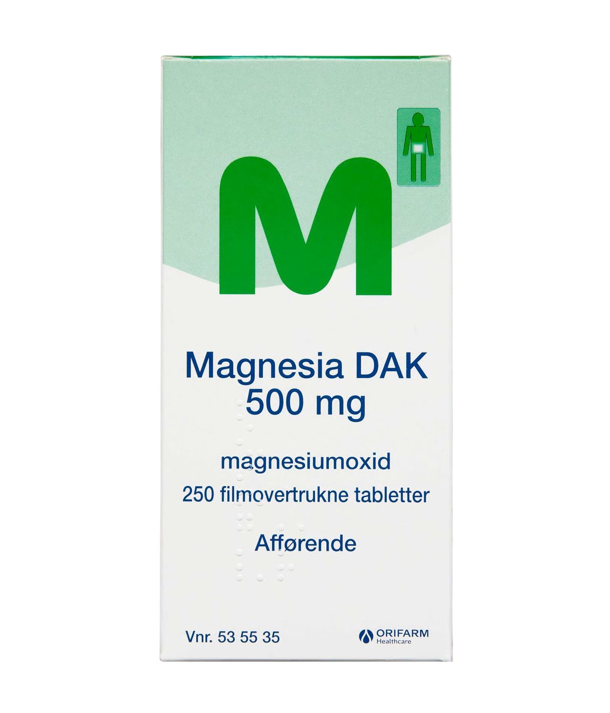 Magnesia Dak 500mg 250stk