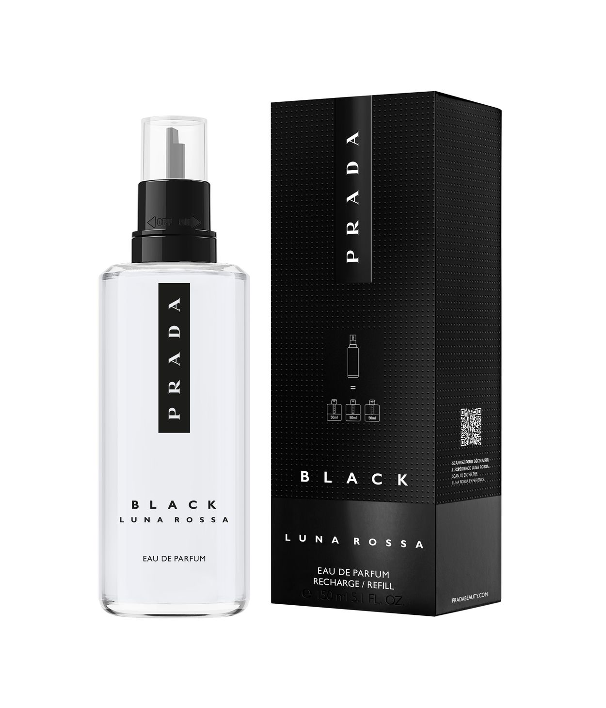 PRADA Luna Rossa Black edp Refill 150ml