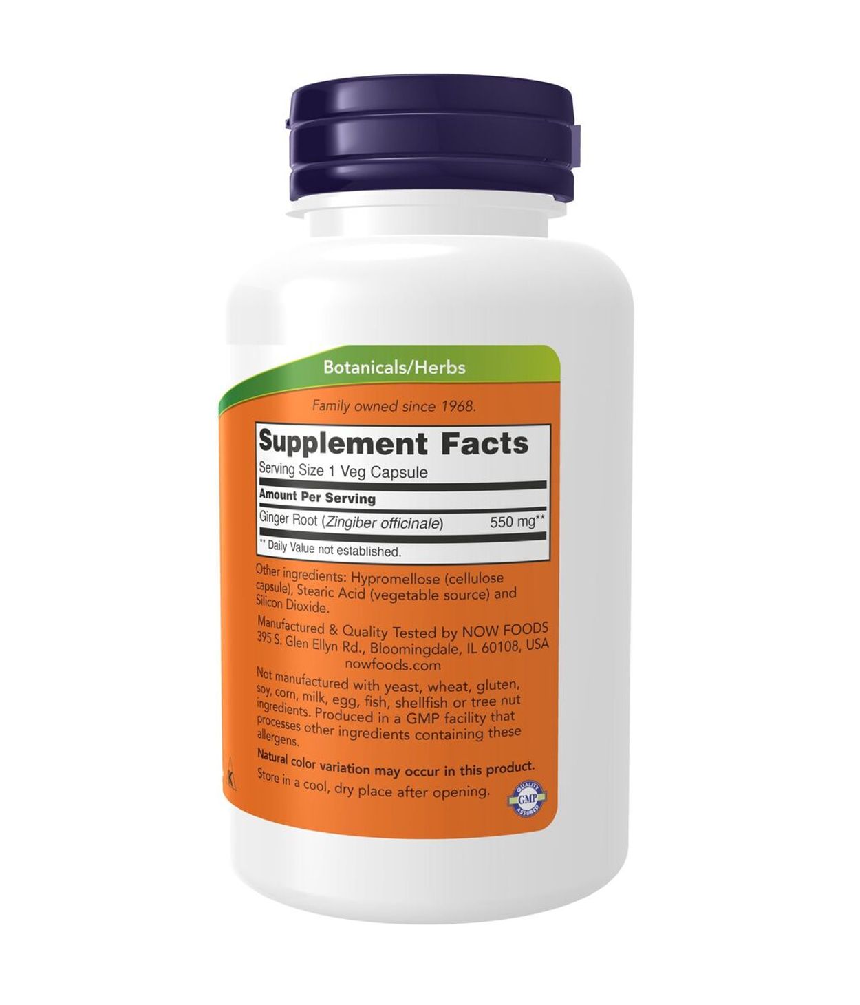 NOW Ginger Root 550mg Engifer 100stk