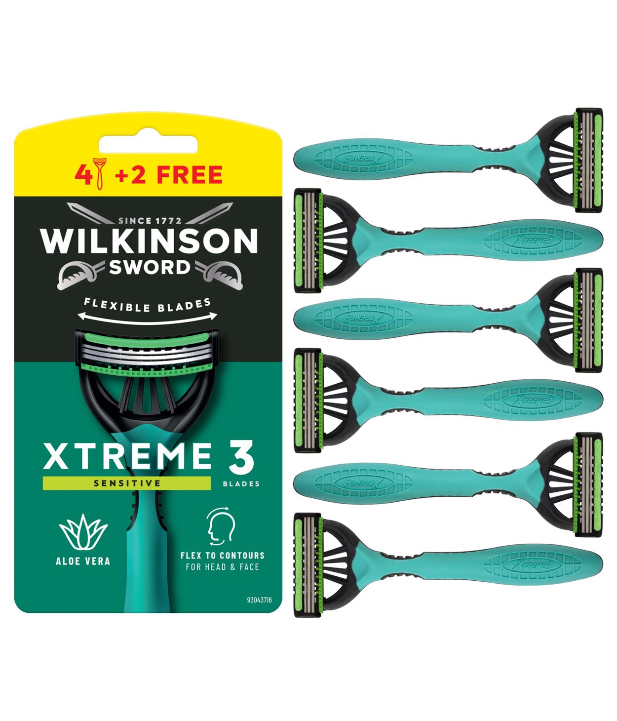 WILKINSON Sword Xtreme3 Rakvél Sensitive 6stk