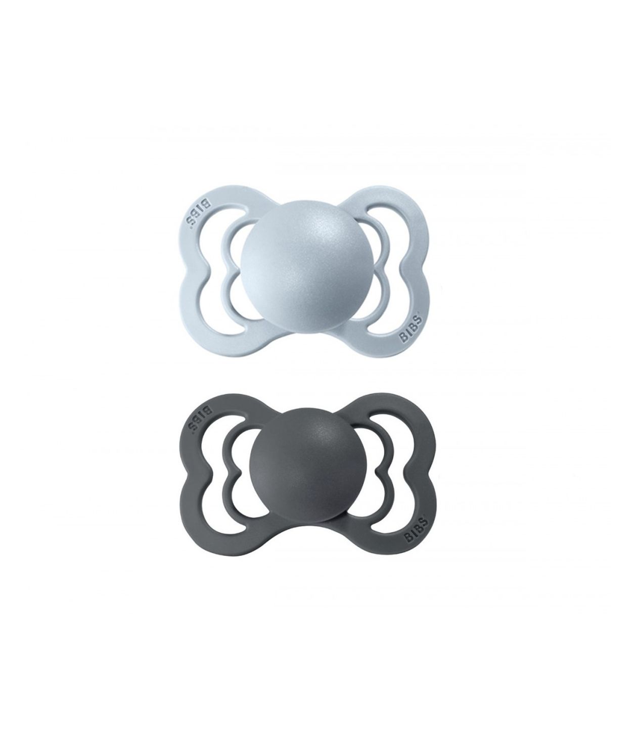 BIBS Supreme Iron/Baby Blue Silicone