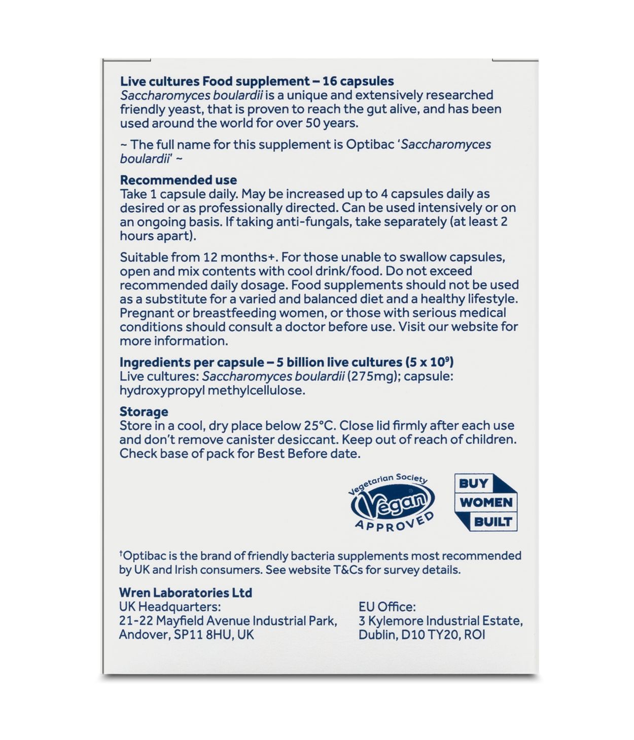 Optibac Góðgerlar F/Niðurgangi 16stk