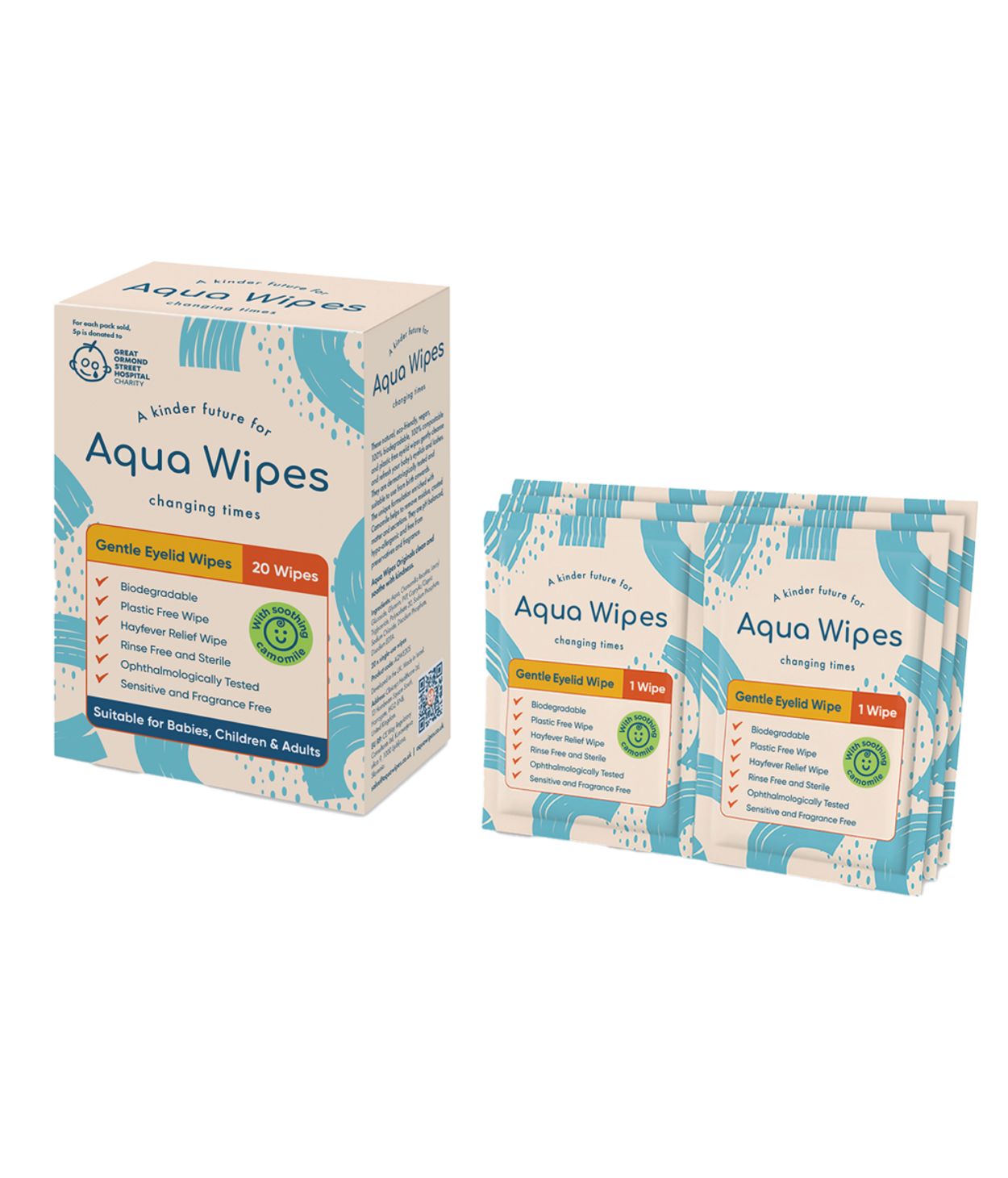 Aqua Wipes Blautþurrkur fyrir augu 20stk
