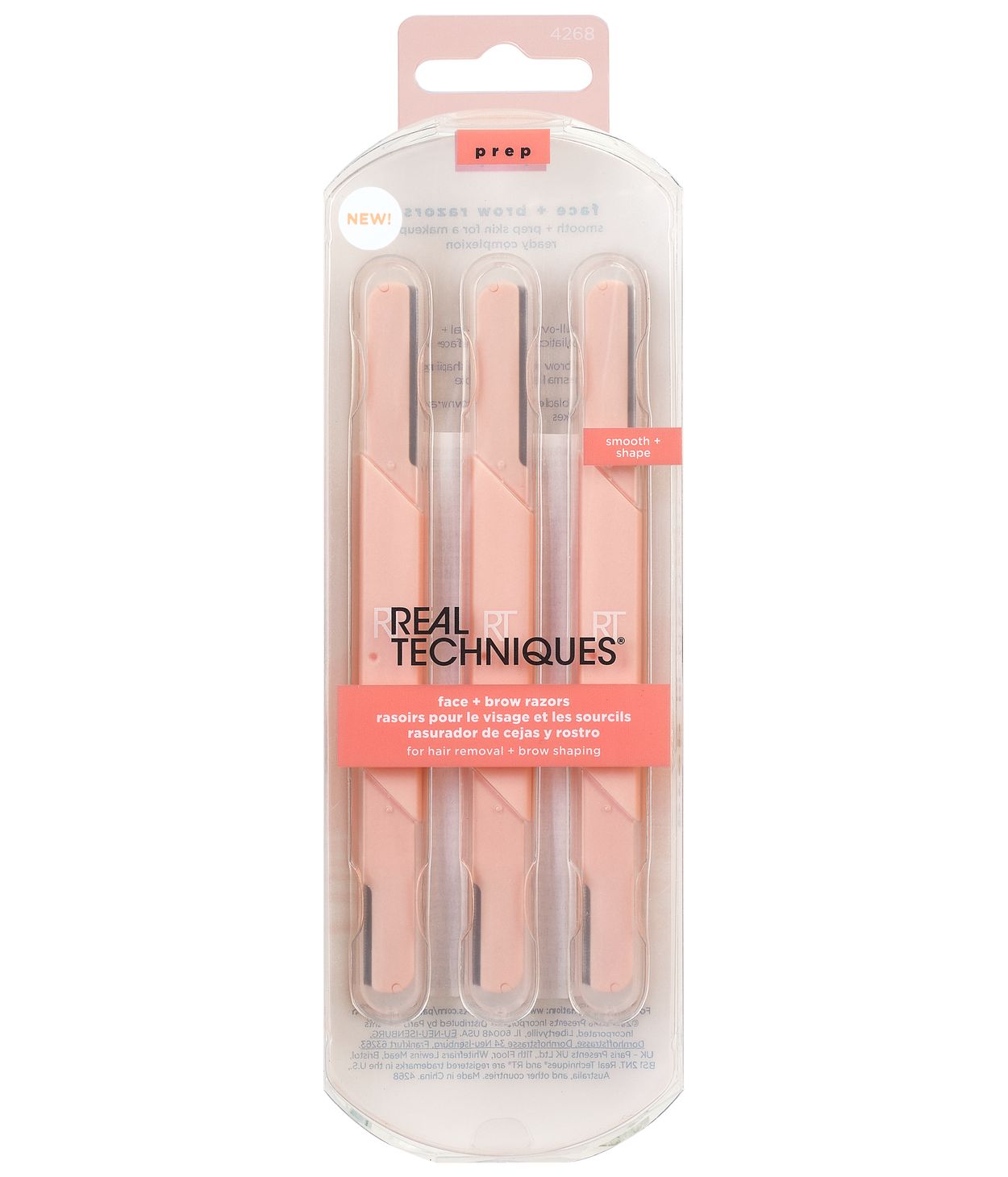 REAL TECHNIQUES Skinimalist Face+Brow Razors 3stk