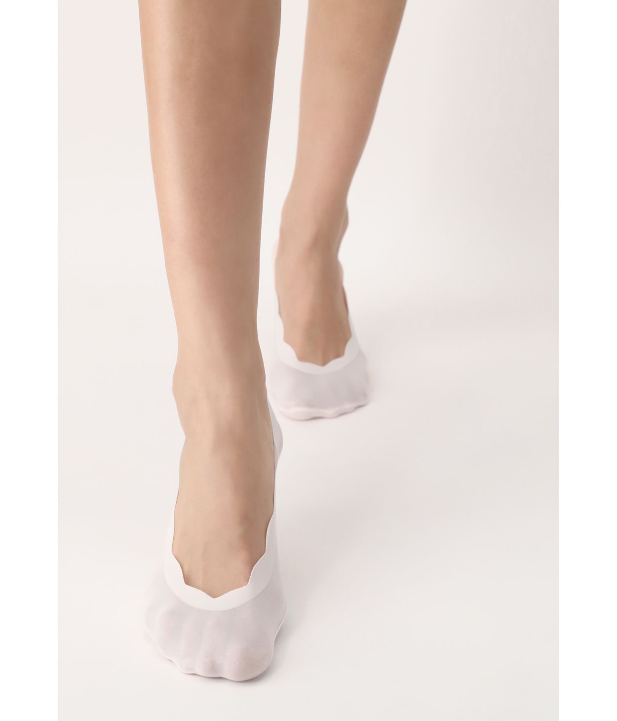 Oroblu Frilly No Show White