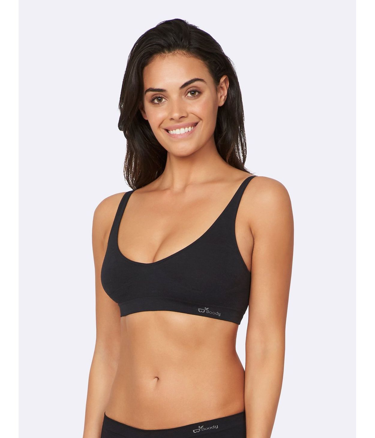 Boody Shaper Crop Bra Black