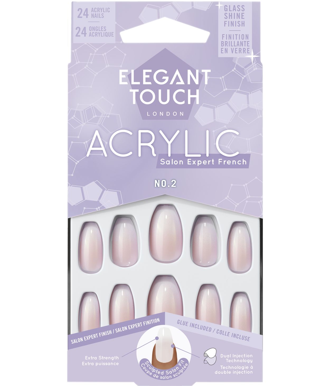 Elegant Touch Acrylic French 02 Coffin