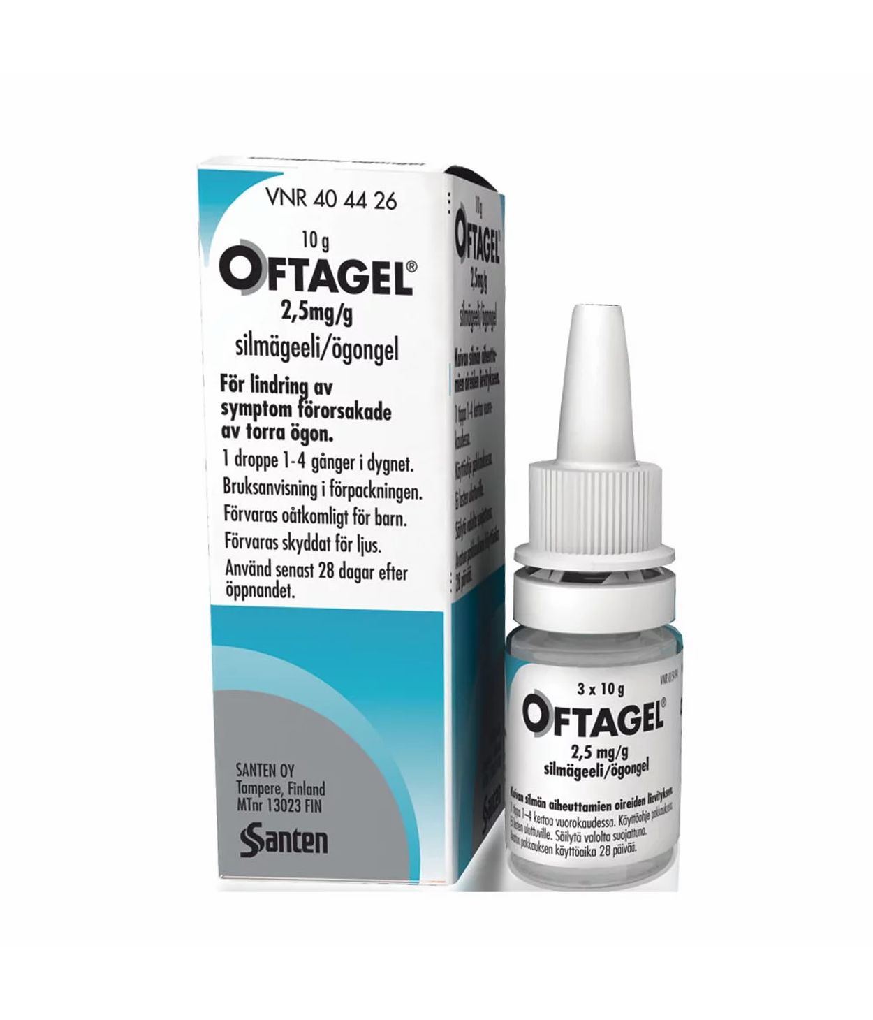 Oftagel augngel 2,50 mg/g 10 g