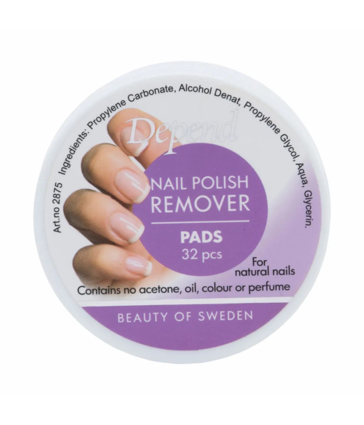 Depend Naglalakkeyðir Skífur 32stk