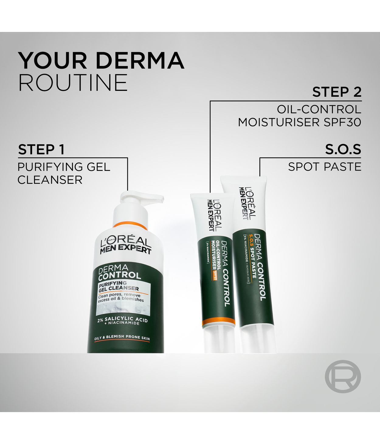 L'ORÉAL MenEx Derma Control Oil-Control SPF30 Mois