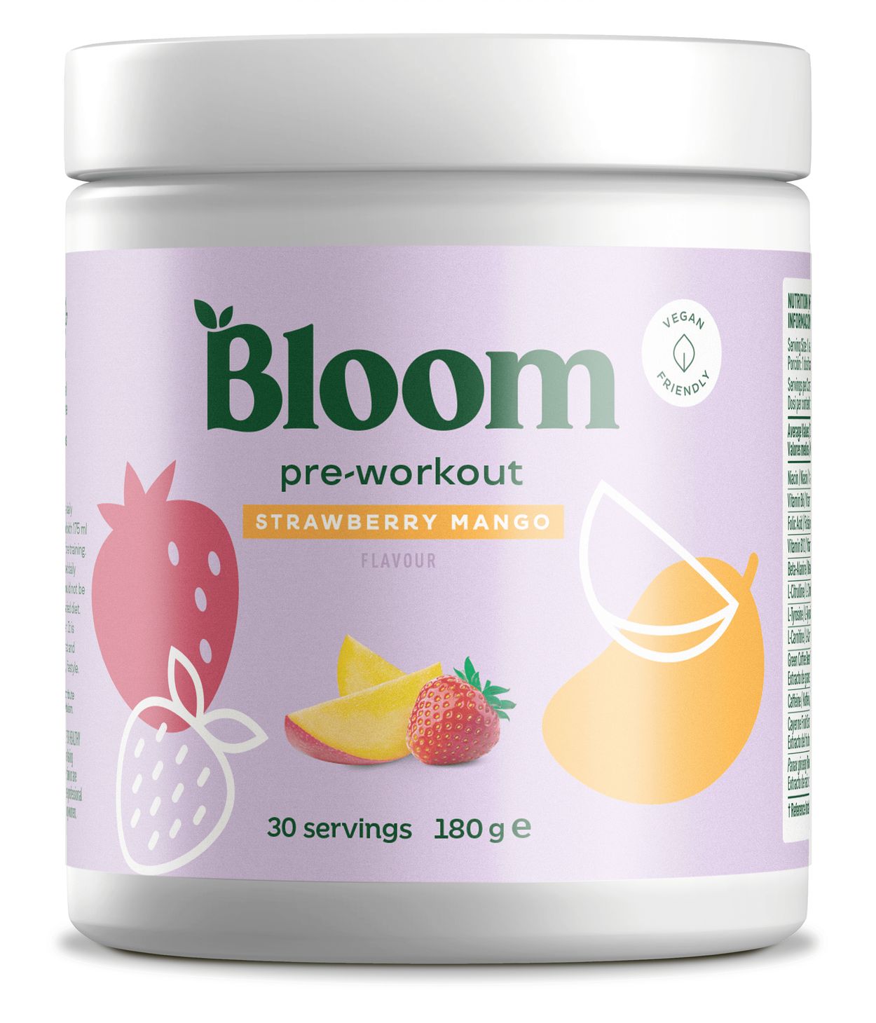 Bloom Pre Work Out Strawberry Mango 186g