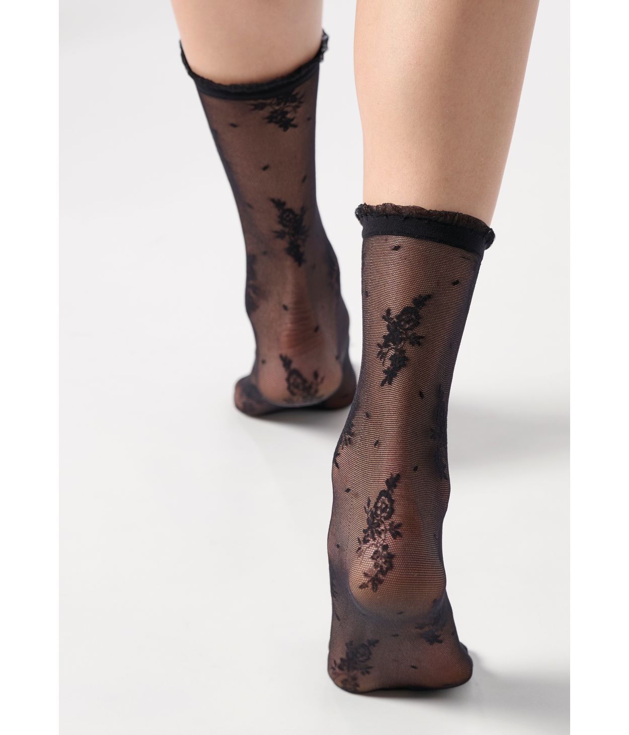 Oroblu Pretty lace Socks Black  OS