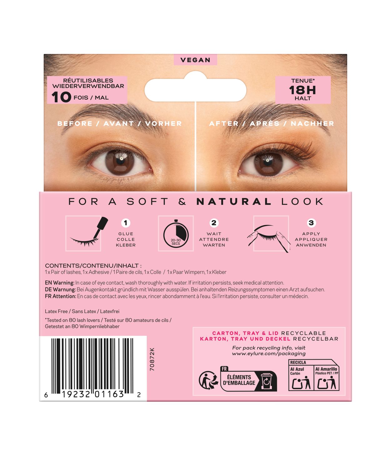 EYLURE 3/4 Lengt no. 001 - Brown/Black