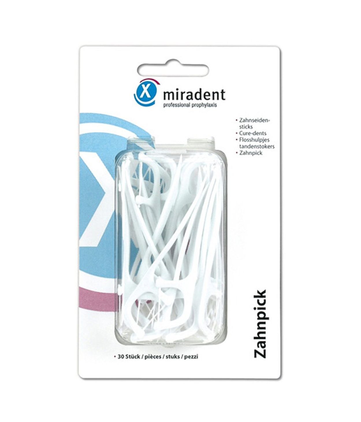MIRADENT Tannstönglar með Tannþræði 30stk