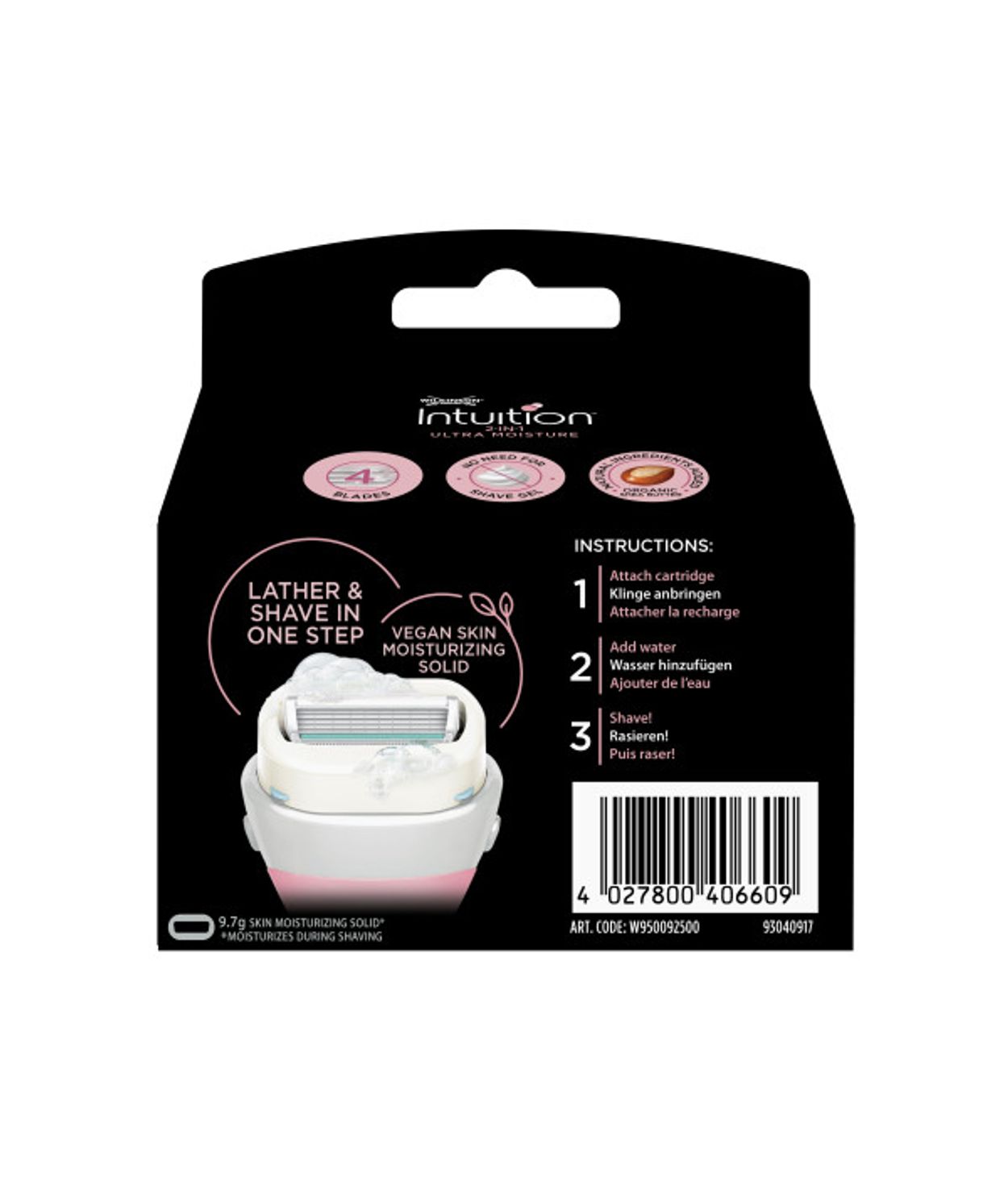 WILKINSON Intution Ultra Moist Hausar Dömu 3stk