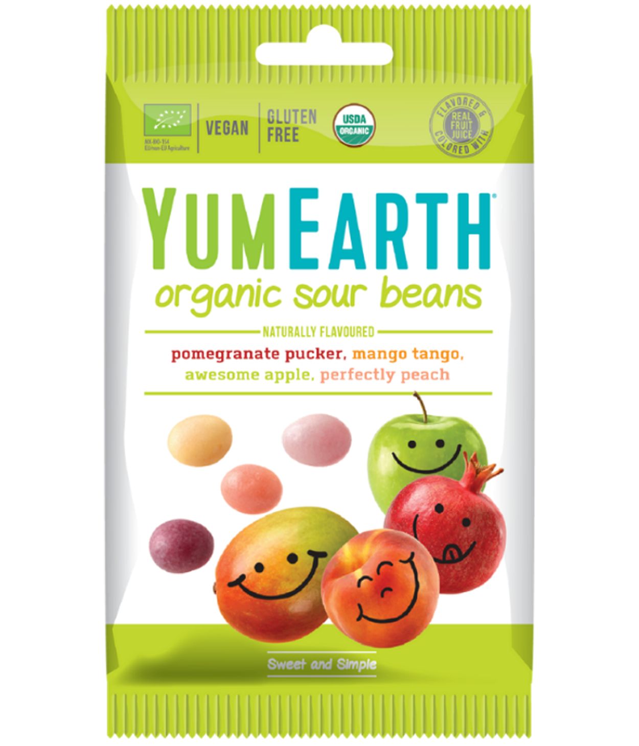 YumEarth Lífrænir Súrir Dropar 50gr.