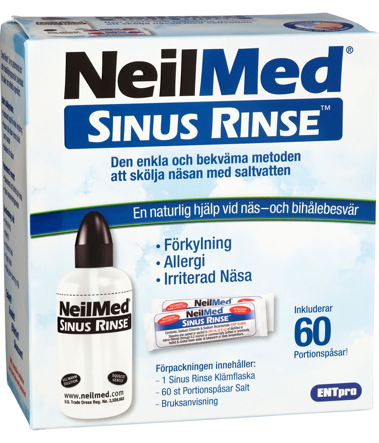 NeilMed Sinus Rinse Kit 240ml 60 pokar