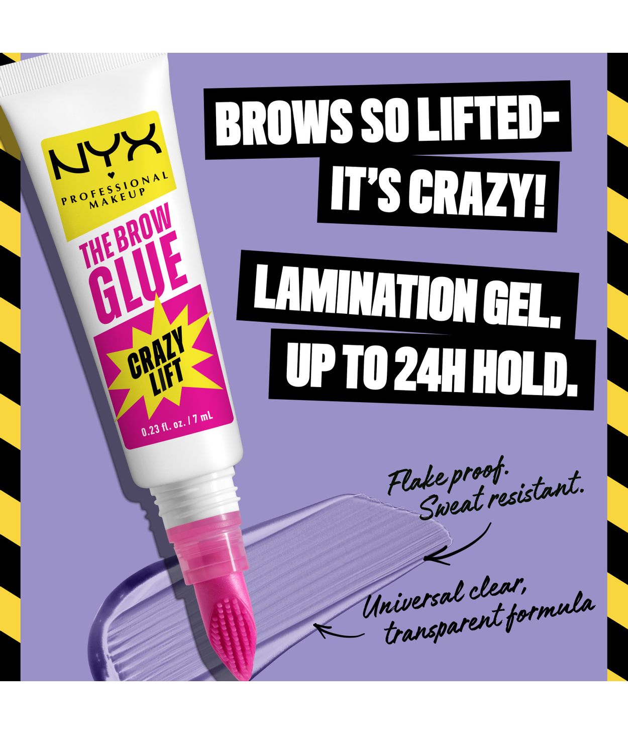 NYX  The Brow Glue Crazy Lift 01 Transparent 6ml