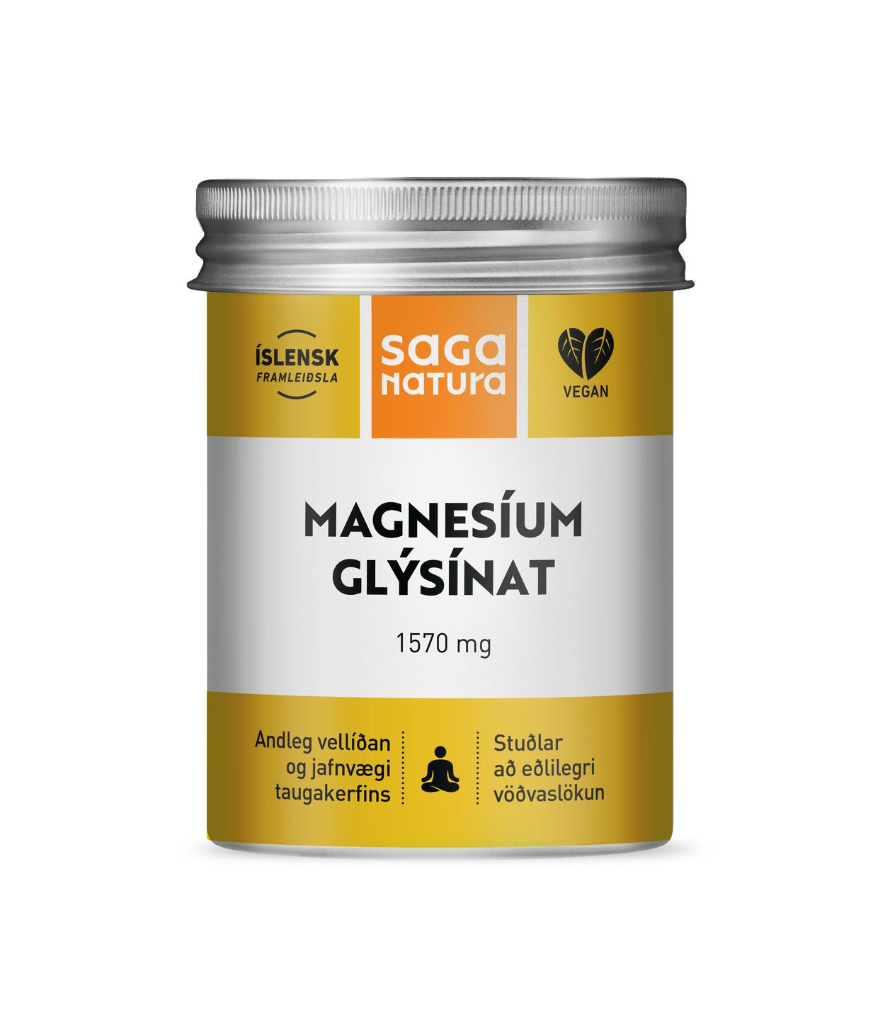 Saga Natura Magnesíum Glýsínat 60stk