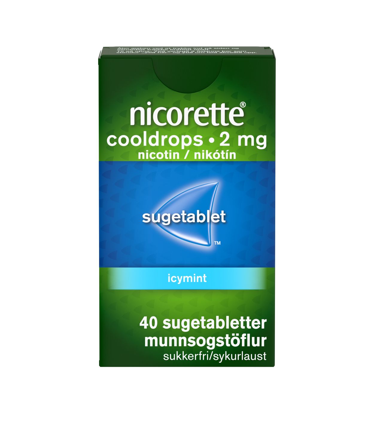 Nicorette Cooldrops, Munnsogstafla 2 mg 40stk