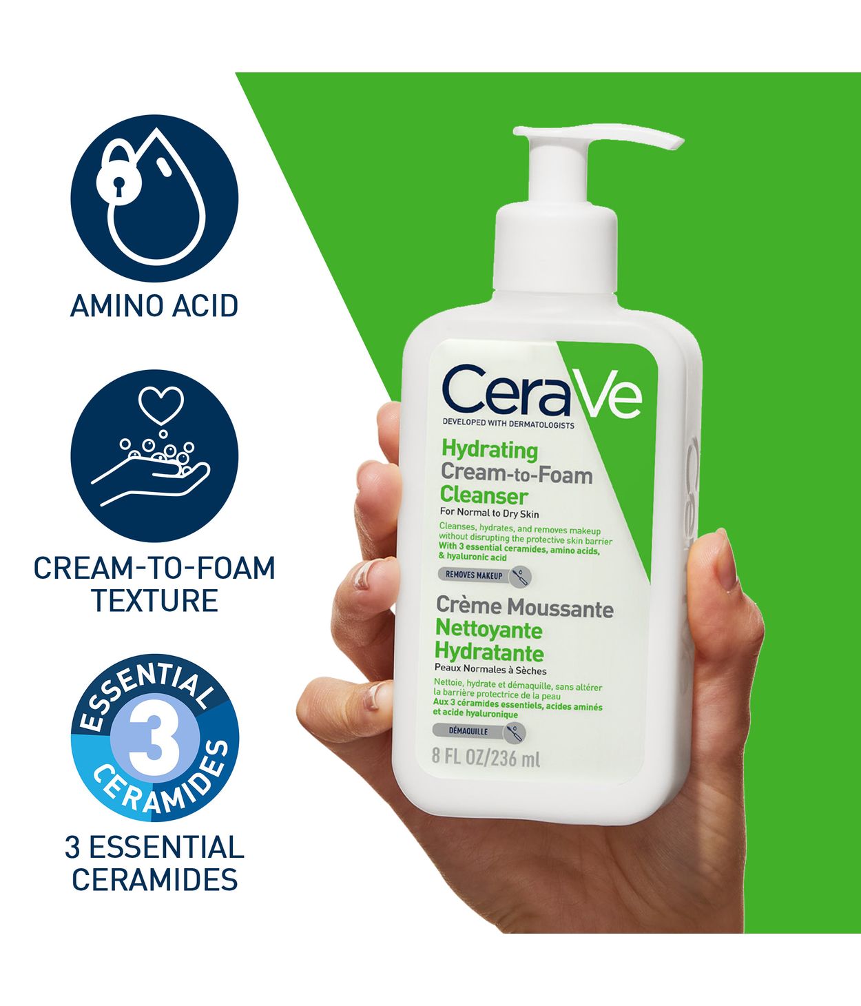 CeraVe Cream to Foam Cleanser 236ml