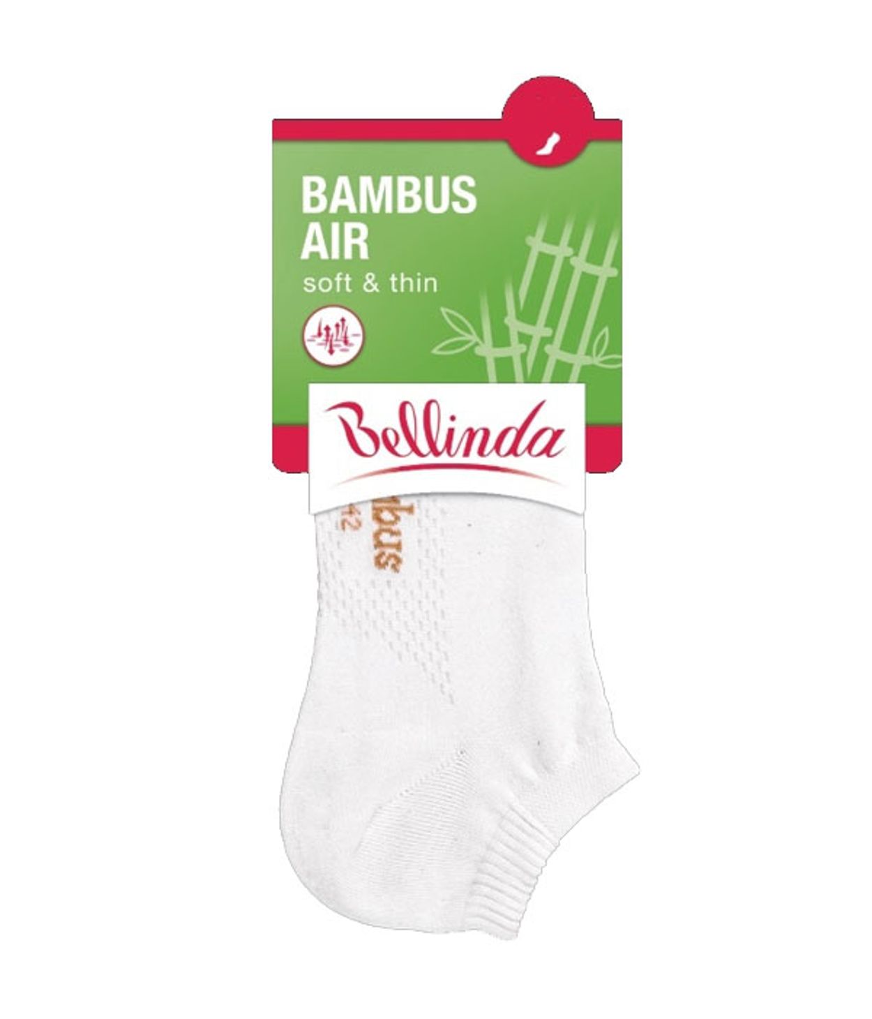 Bambus Air Dömusokkar Hvítir 35-38