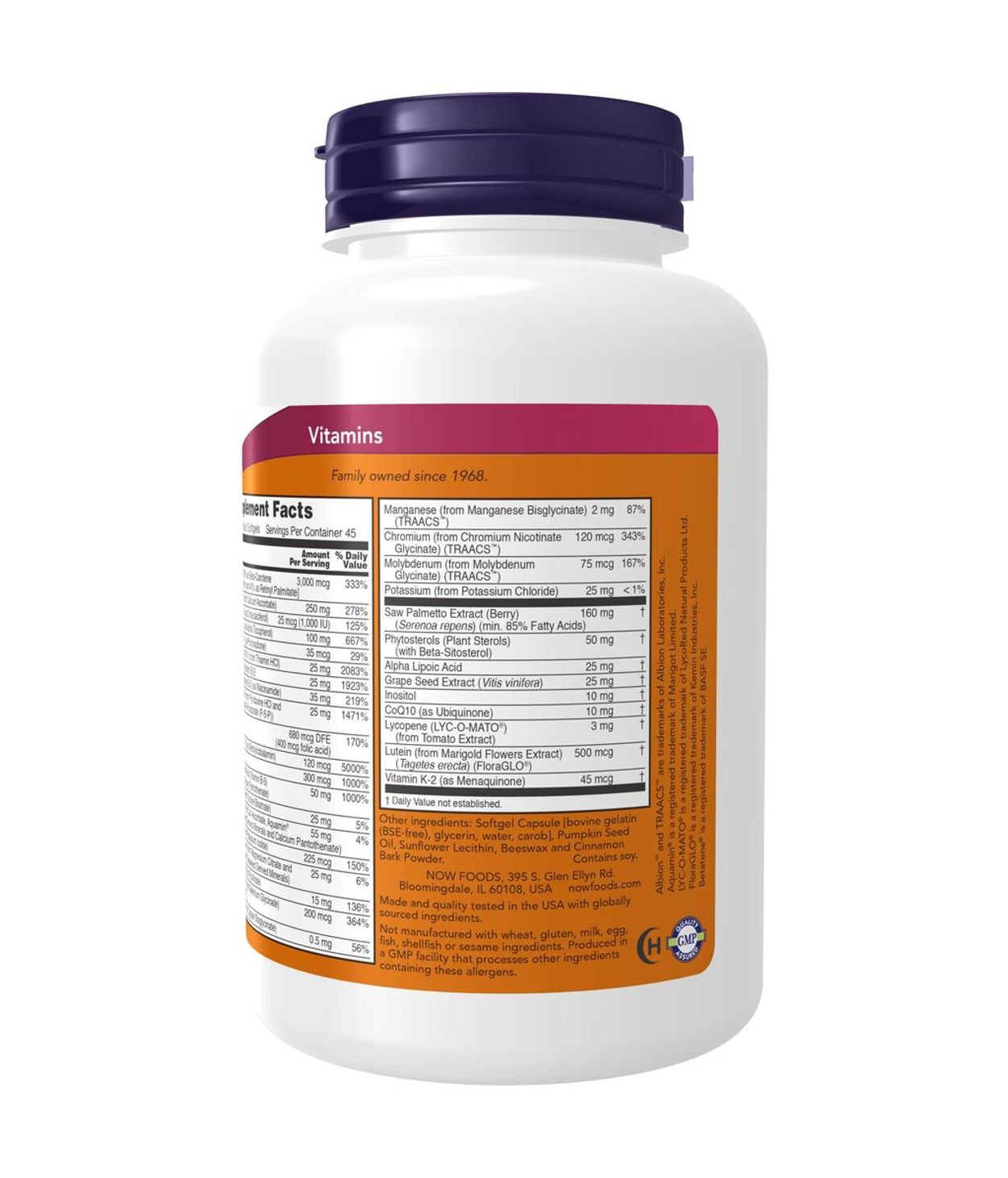 NOW Adams Men's Fjölvítamín 90stk