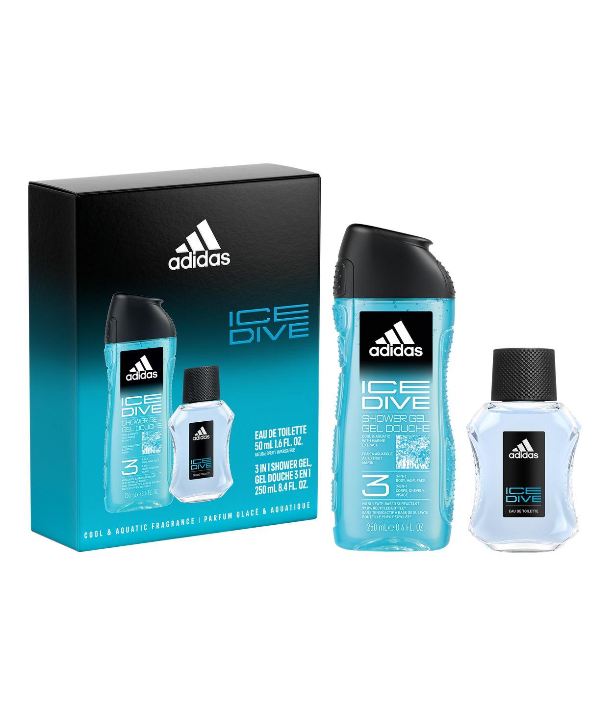 Adidas Ice Dive edt 50ml,Shower Gel 250ml