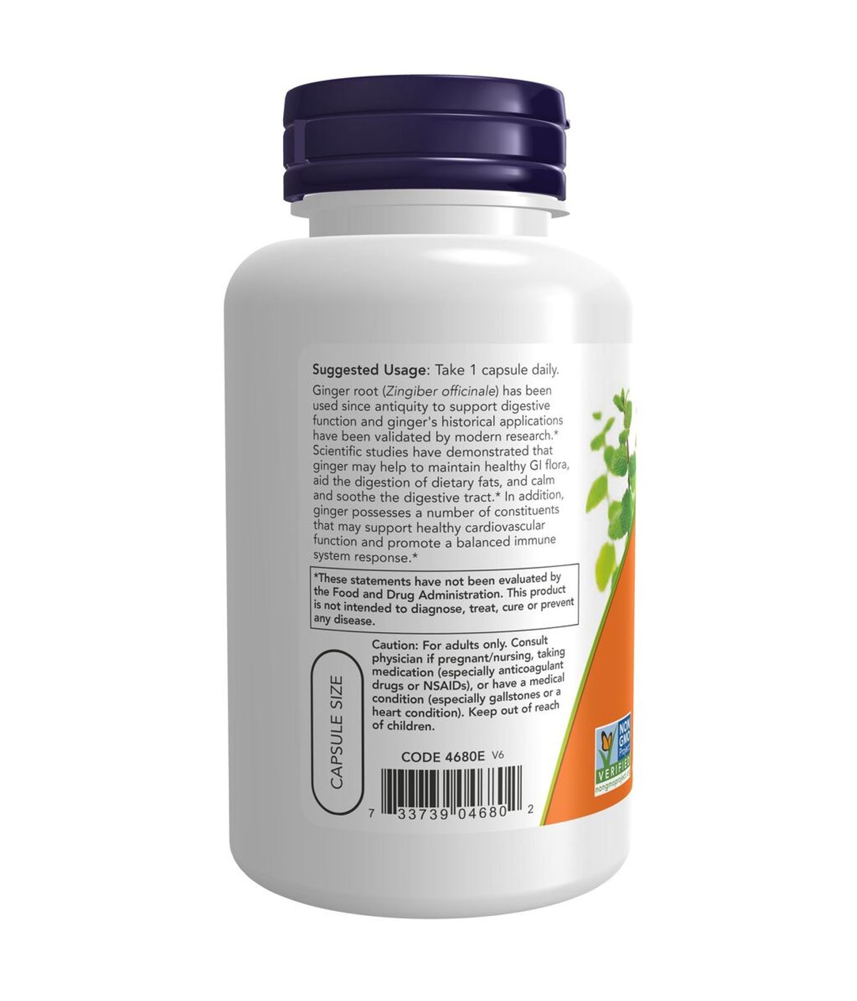 NOW Ginger Root 550mg Engifer 100stk