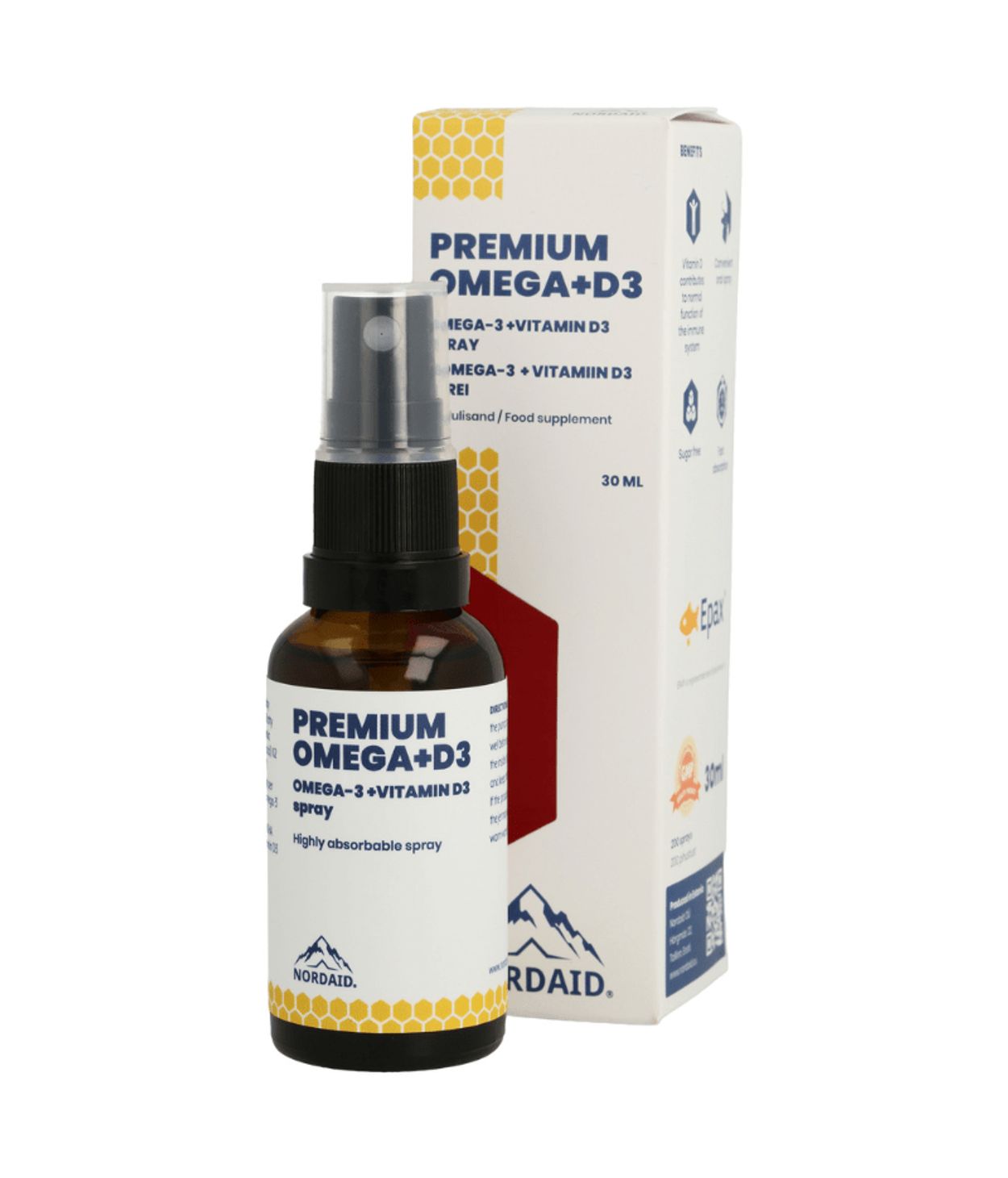 Nordaid Omega + D3 munnúði 40 dagskammtar