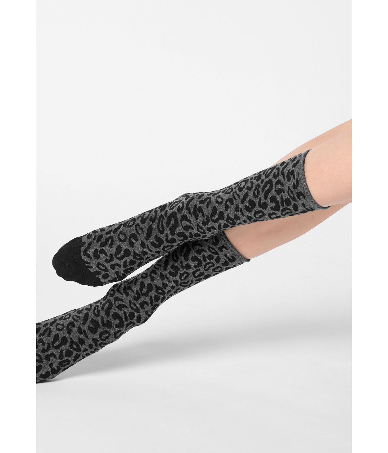 Oroblu Leopard Socks Grey melange  OS