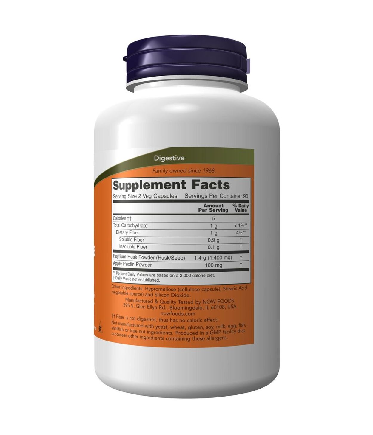 NOW Psyllium Husk 700mg 180stk