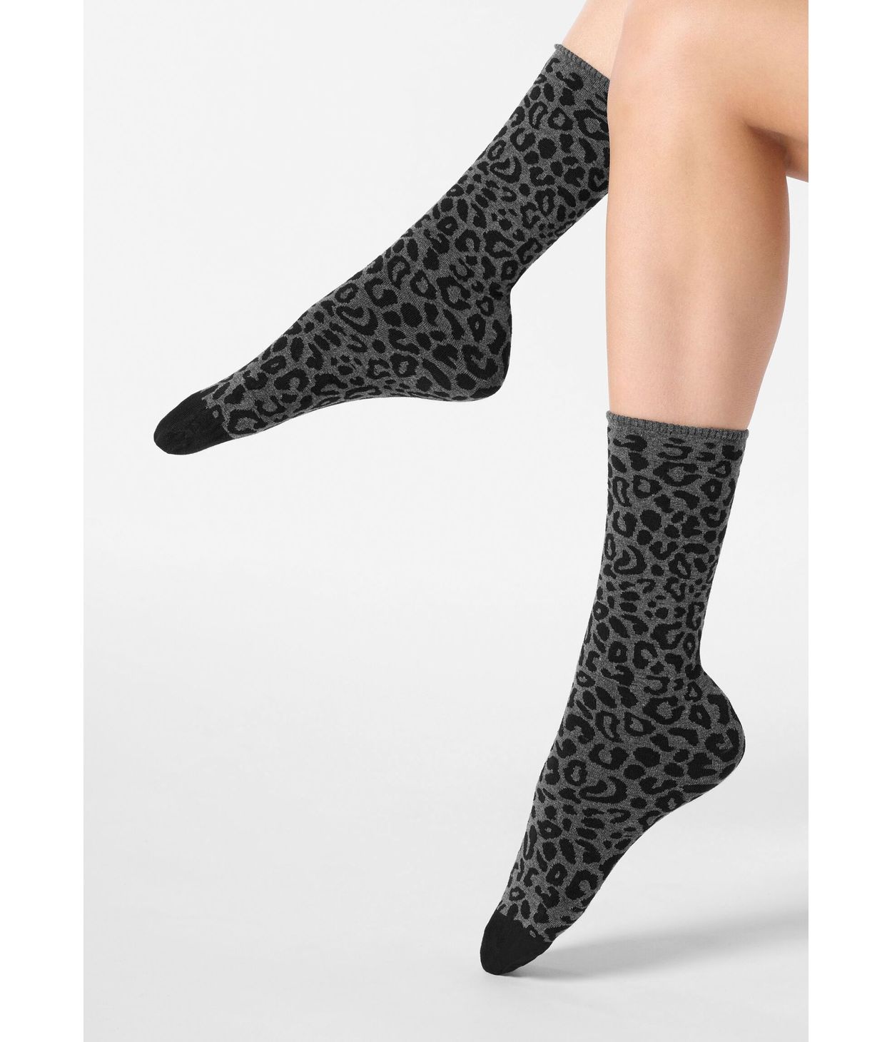 Oroblu Leopard Socks Grey melange  OS