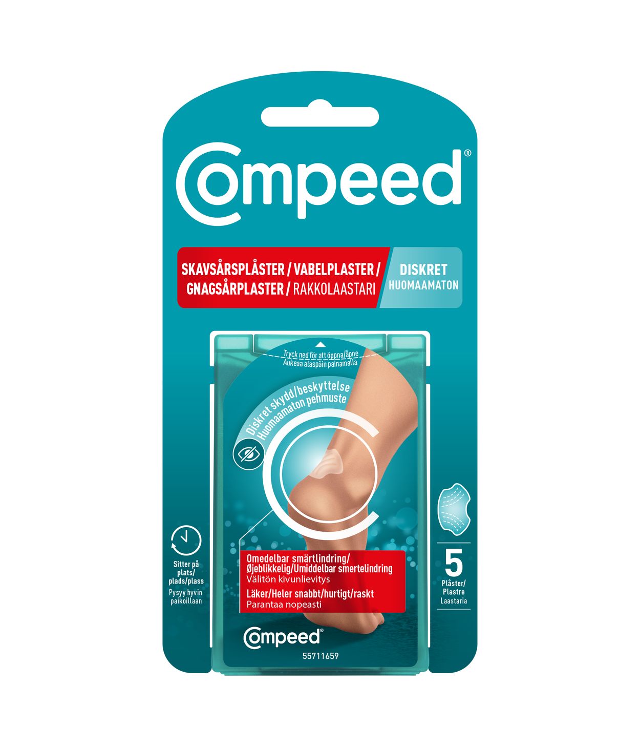 Compeed Blöðruplástur Diskret 5 stk fyrir hælaskó