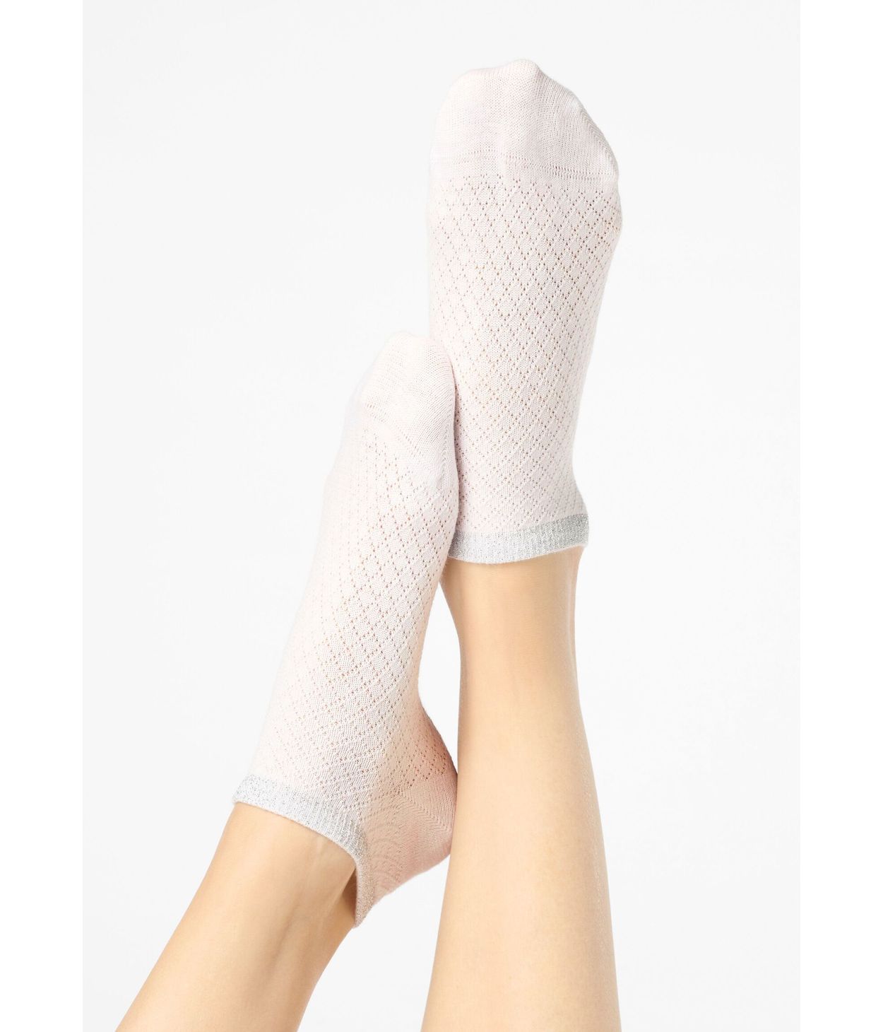 Oroblu Little Texture sneaker socks White