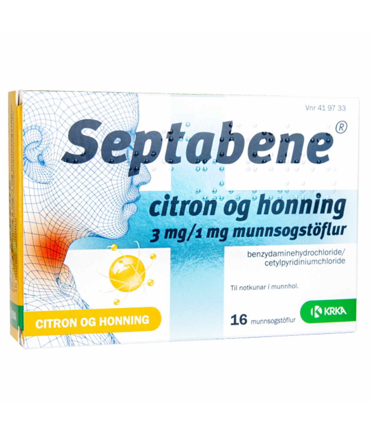 Septabene citron og honning, sogtfl 0 16 stk