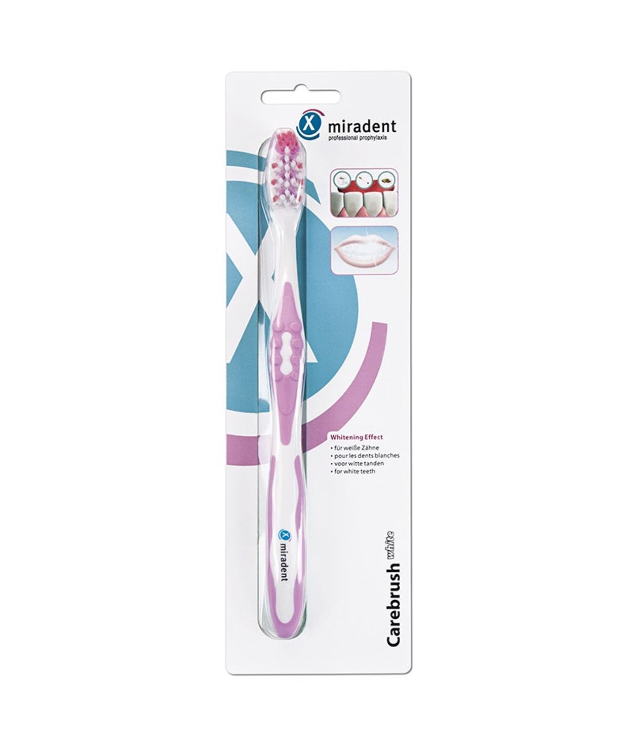 MIRADENT Carebrush Bleikur