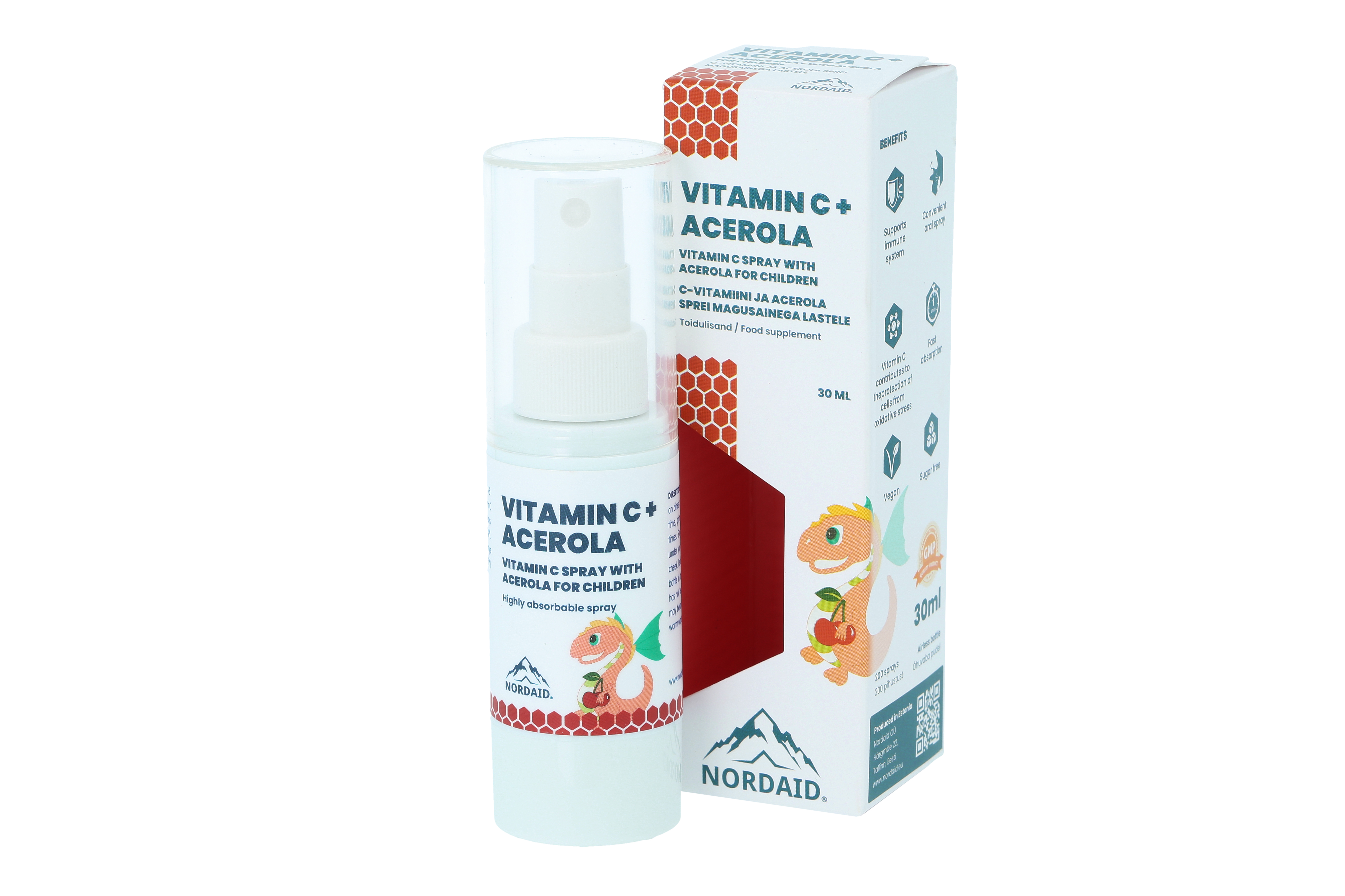 Nordaid Vítamín C + Acerola 3 ára og eldri 200úðar