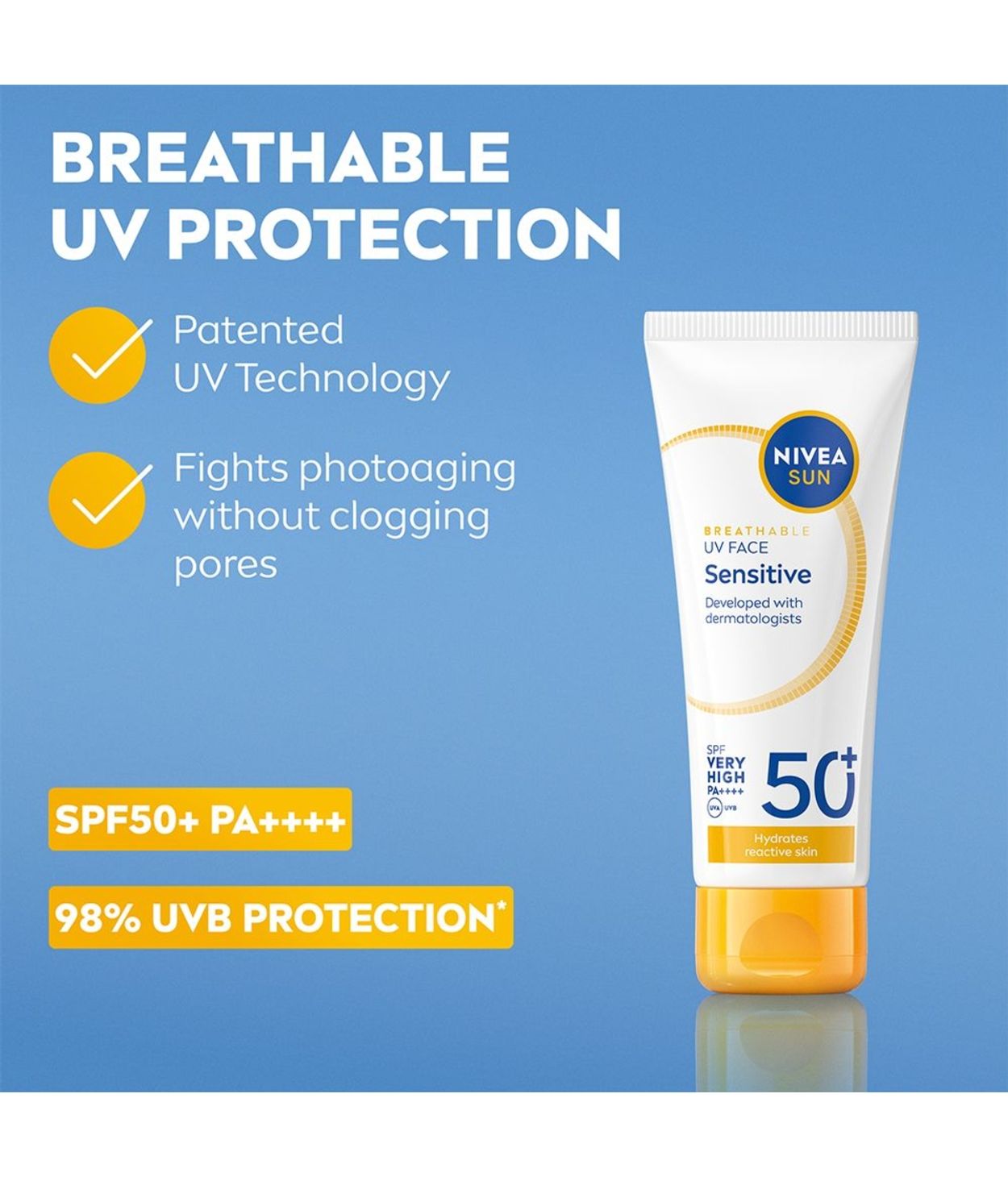 NIVEA SUN UV Face Sensitive SPF50+ 40ml