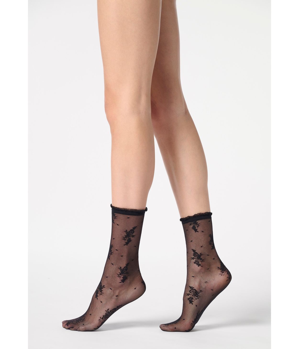 Oroblu Pretty lace Socks Black  OS