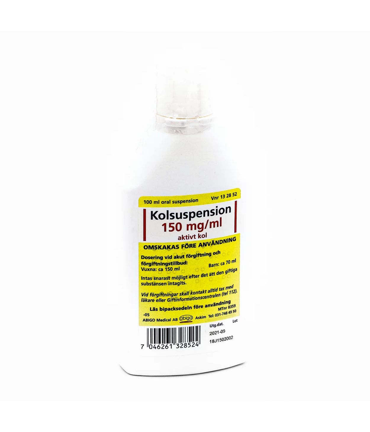 Kolsuspension+ mixtúra 150 mg/ml 100 ml dreifa