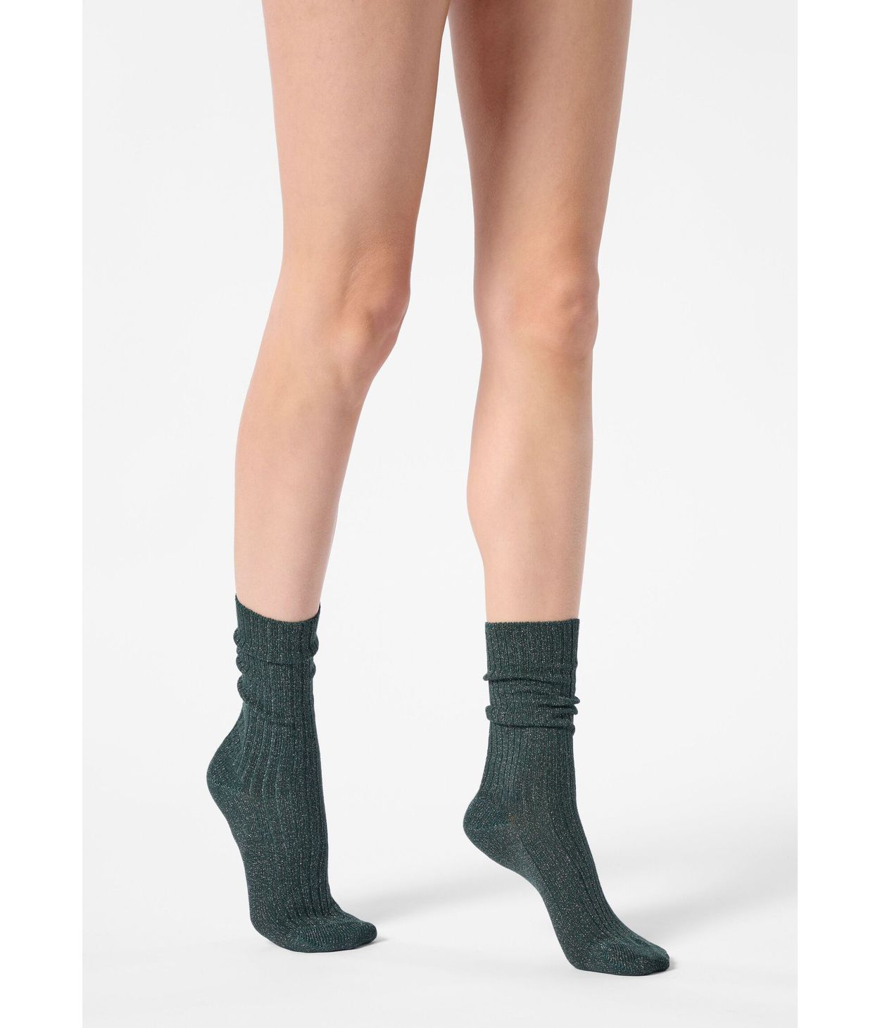 Oroblu Diamond Rib Socks  Forest 2  OS