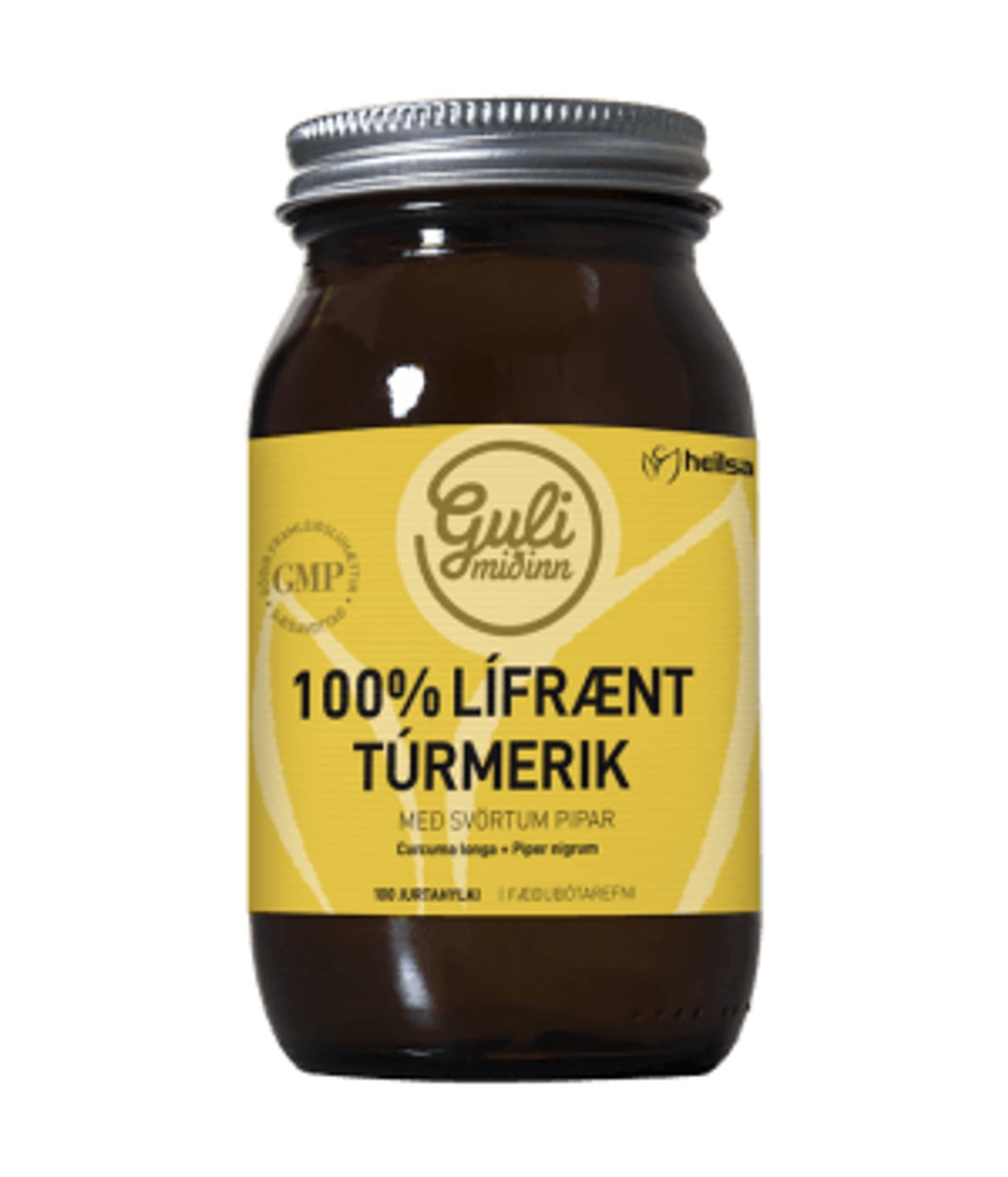 Guli Miðinn Turmerik og Pipar 100stk
